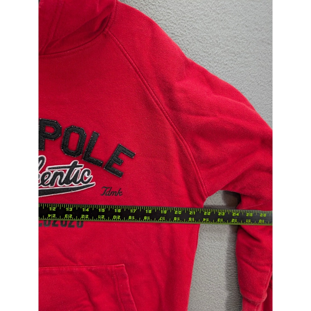Vintage South Pole Hoodie Sweatshirt Women's L 16-18 Red Y2K Streetwear Outdoor - Picture 5 of 8
